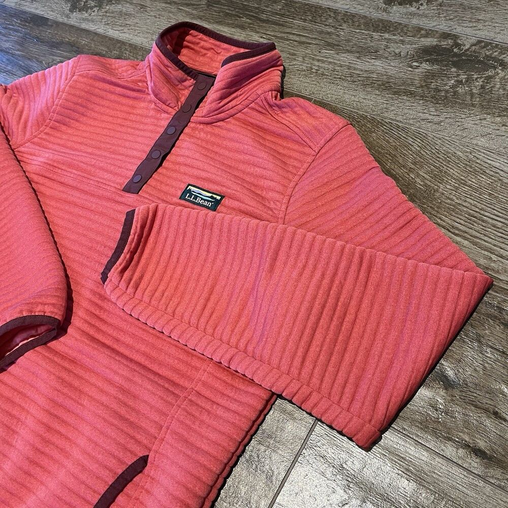 L.L. Bean Airlight Pullover Jacket Women's Medium Polyester 1/4 Snap Gorpcore